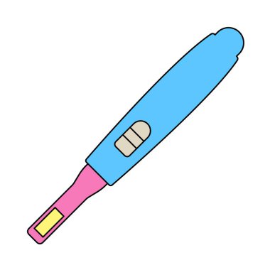 Hamilelik Test Simgesi. Renk Doldurma Tasarımı ile Düzenlenebilir Tasarım. Vektör İllüstrasyonu.