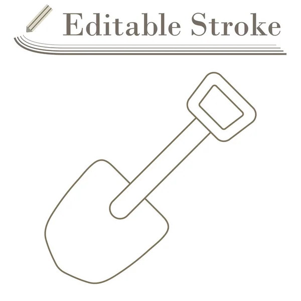 Ikone Des Camping Shovel Editierbare Stroke Simple Design Vektorillustration — Stockvektor