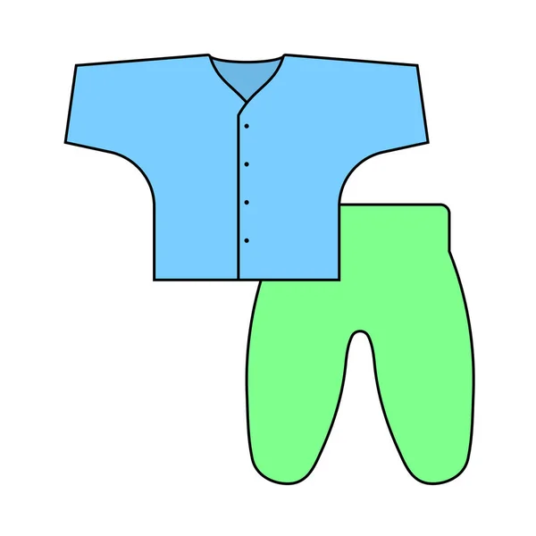 Baby Wear Icon Editable Outline Color Fill Design Vector Illustration — Stock Vector