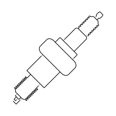 Buji Simgesi 'ni ateşle. Basit Tasarım Özeti. Vektör İllüstrasyonu.