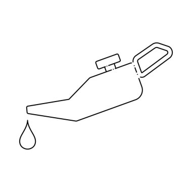 Yağ Kutusu Simgesi. Basit Tasarım Özeti. Vektör İllüstrasyonu.