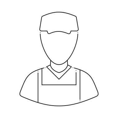 Araba Tamircisi Simgesi. Basit Tasarım Özeti. Vektör İllüstrasyonu.