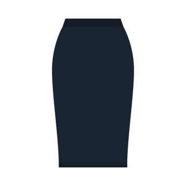 İş Kalemi Etek Simgesi. Düz Renk Tasarımı. Vektör İllüstrasyonu.