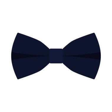 İş Kelebeği Kravat Simgesi. Düz Renk Tasarımı. Vektör İllüstrasyonu.