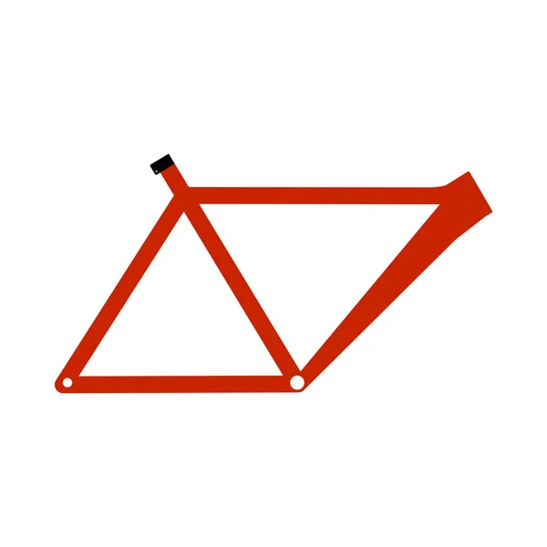 Ícone Moldura Bicicleta Design Cor Plana Ilustração Vetorial — Vetor de Stock