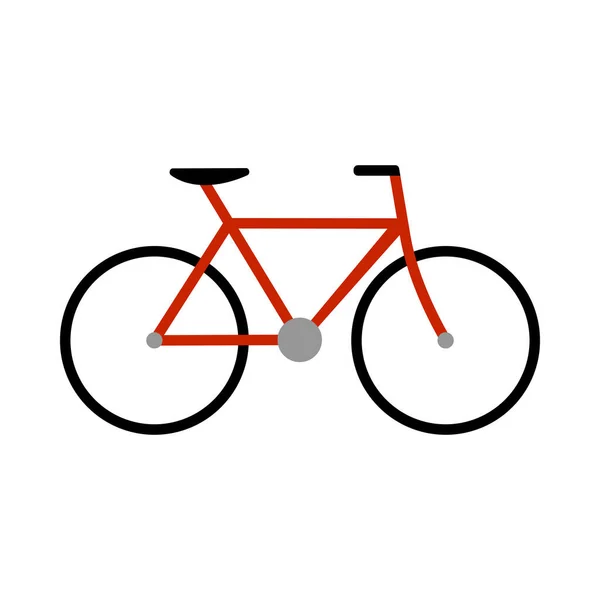 Icono Bicicleta Diseño Color Plano Ilustración Vectorial — Archivo Imágenes Vectoriales