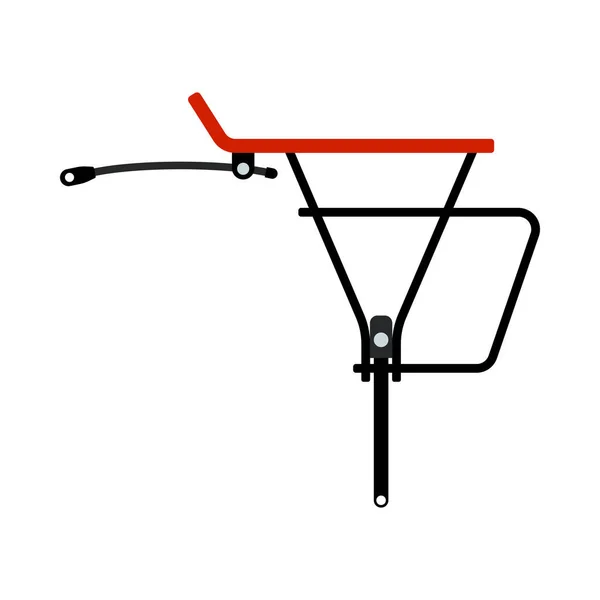 Fahrradgepäckträger Symbol Flache Farbgestaltung Vektorillustration — Stockvektor