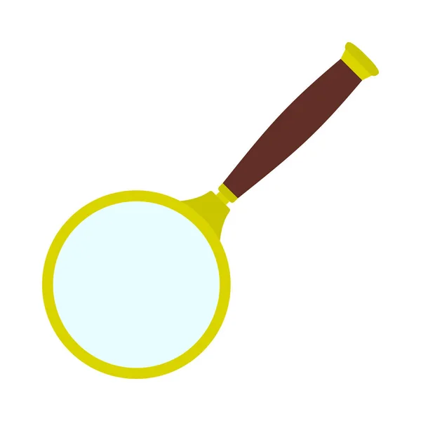 Magnifier Icon Flat Color Design Vector Illustration — Stock Vector