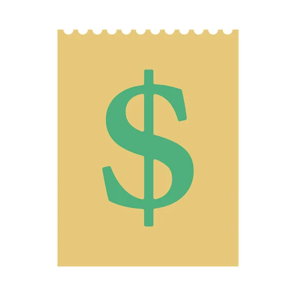 Dollar Calendar Icon Flat Color Design Vector Illustration — Stock Vector