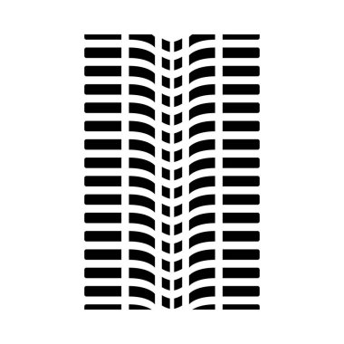 Bisiklet Lastiği Yazdırma Simgesi. Siyah kabartma tasarımı. Vektör İllüstrasyonu.