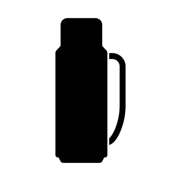 Alpinistyczna Próżniowa Ikona Flaska Czarny Glyph Design Ilustracja Wektora — Wektor stockowy
