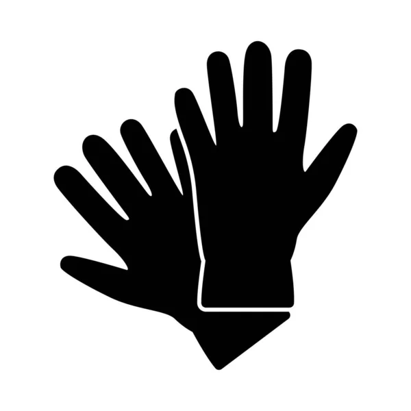 Guantes Criminales Icono Black Glyph Design Ilustración Vectorial — Vector de stock