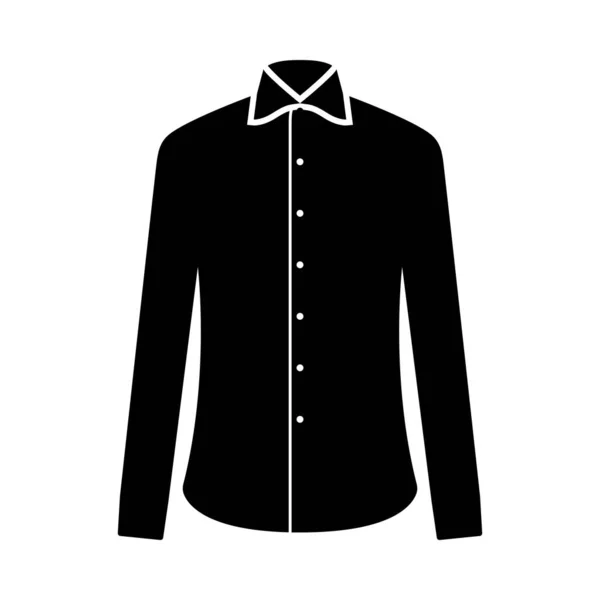 Business Shirt Icon Black Glyph Design Vektorillustration — Stockvektor