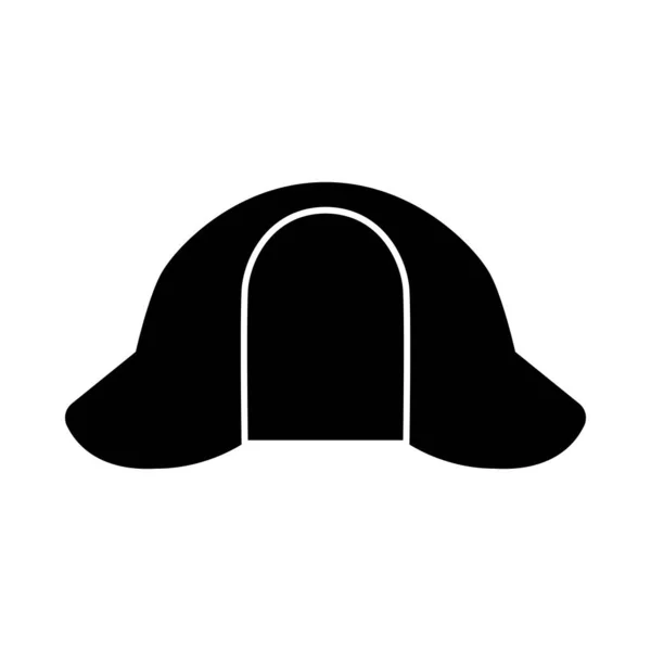 Sherlock Hat Icon Design Glyphe Noir Illustration Vectorielle — Image vectorielle