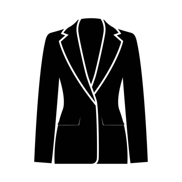 Icono Del Traje Mujer Negocios Black Glyph Design Ilustración Vectorial — Archivo Imágenes Vectoriales