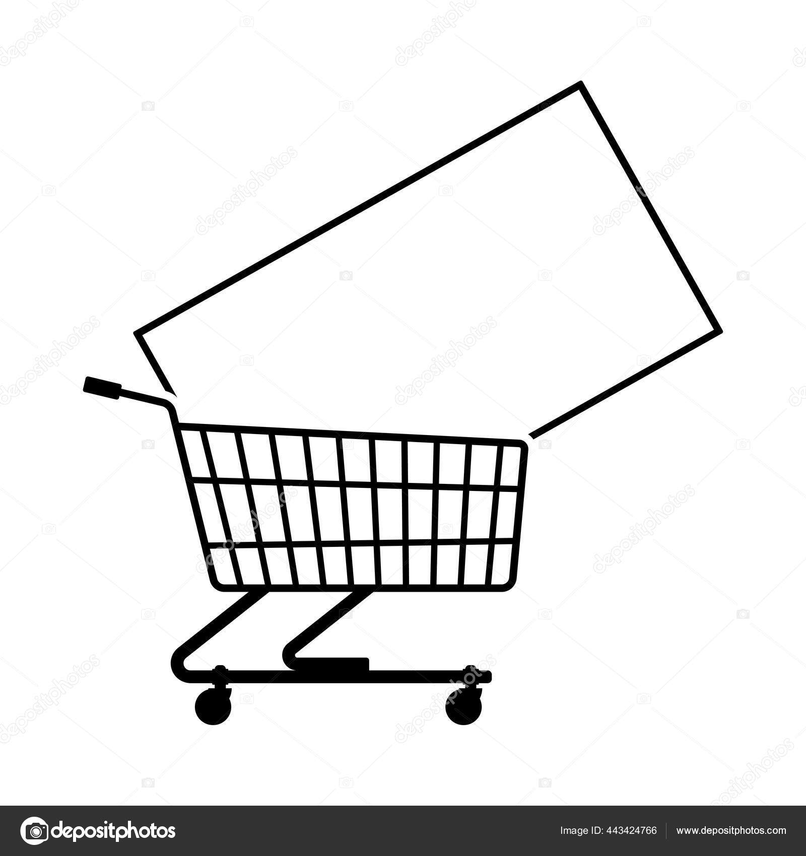 Handlevogn Med Icon Svart Glyph Design Vektorbelysning stockvektor © angelp  #443424766, image size:1600x1700