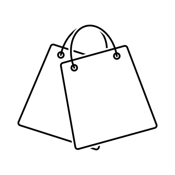Δύο Τσάντες Ψώνια Εικονίδιο Σχέδιο Μαύρης Γλυφάδας Εικονογράφηση Διανύσματος — Διανυσματικό Αρχείο