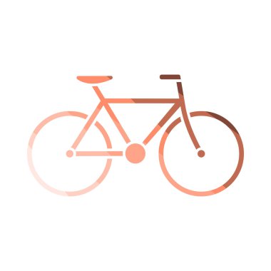 Bisiklet Simgesi. Düz Renkli Merdiven Tasarımı. Vektör İllüstrasyonu.