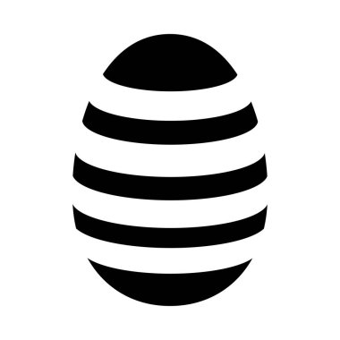 Süslü Paskalya Yumurtası. Siyah kabartma tasarımı. Vektör İllüstrasyonu.