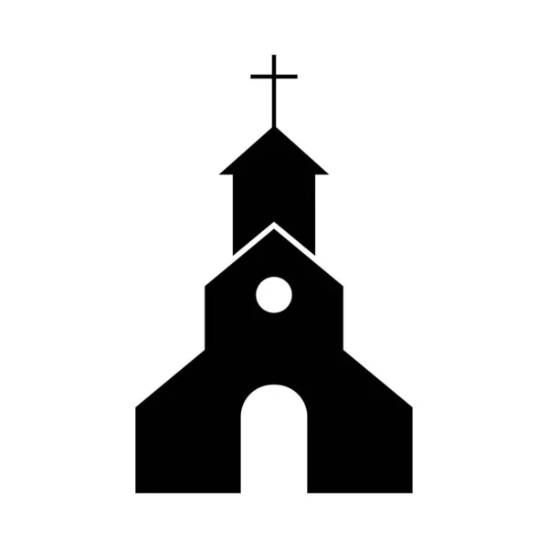 Icono Iglesia Black Glyph Design Ilustración Vectorial — Archivo Imágenes Vectoriales