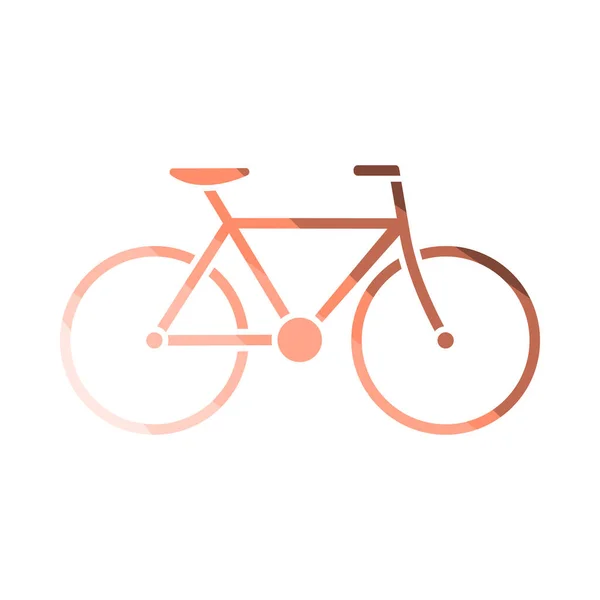 Fiets Icoon Vlakke Kleur Ladder Ontwerp Vector Illustratie — Stockvector