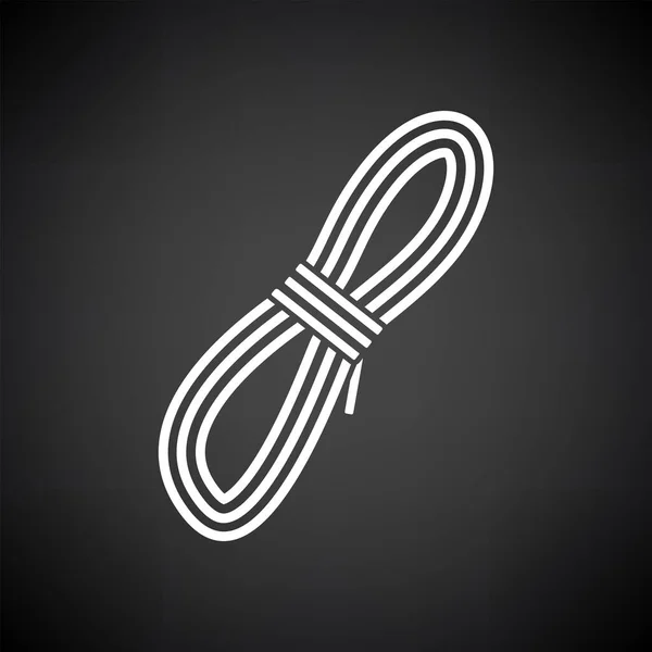 Αναρρίχηση Rope Icon Λευκό Μαύρο Φόντο Εικονογράφηση Διανύσματος — Διανυσματικό Αρχείο