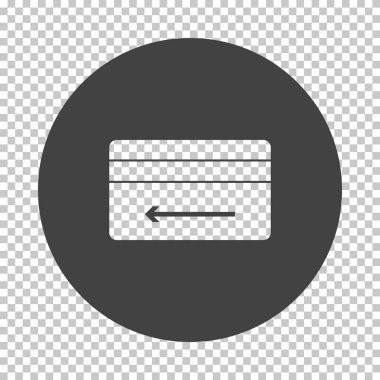 Nakit Kredi Kartı Simgesi. Şeffaflık Ağı 'nda Kalıp Tasarımı' nı çıkar. Vektör İllüstrasyonu.