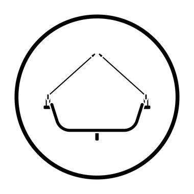 Dağcı Koltuk Simgesi. İnce Çember Şablon Tasarımı. Vektör İllüstrasyonu.