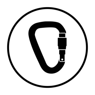 Dağcı Carabine Icon. İnce Çember Şablon Tasarımı. Vektör İllüstrasyonu.