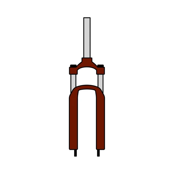 Ikona Bike Fork Upravitelný Obrys Barevným Vzorem Vektorová Ilustrace — Stockový vektor