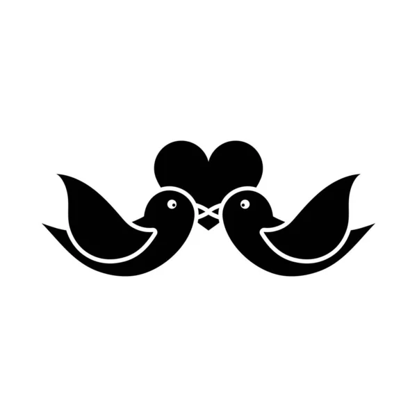 Dove Heart Icon — стоковый вектор