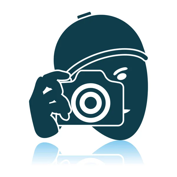 Детектив Піктограмою Камери Дизайн Відбиття Тіней Векторна Ілюстрація — стоковий вектор