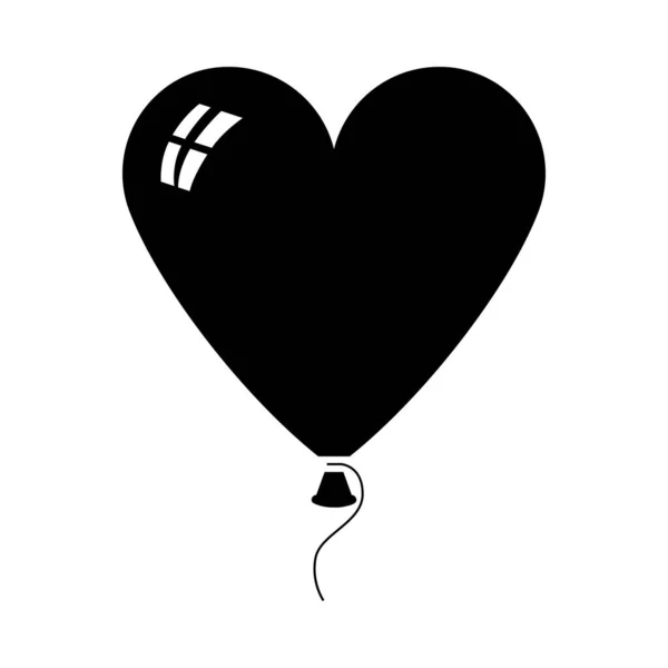 Ícone Balão Forma Coração —  Vetores de Stock