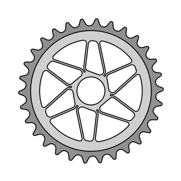 Bike Gear Star Icon Editierbare Umrisse Mit Farbfülldesign Vektorillustration — Stockvektor