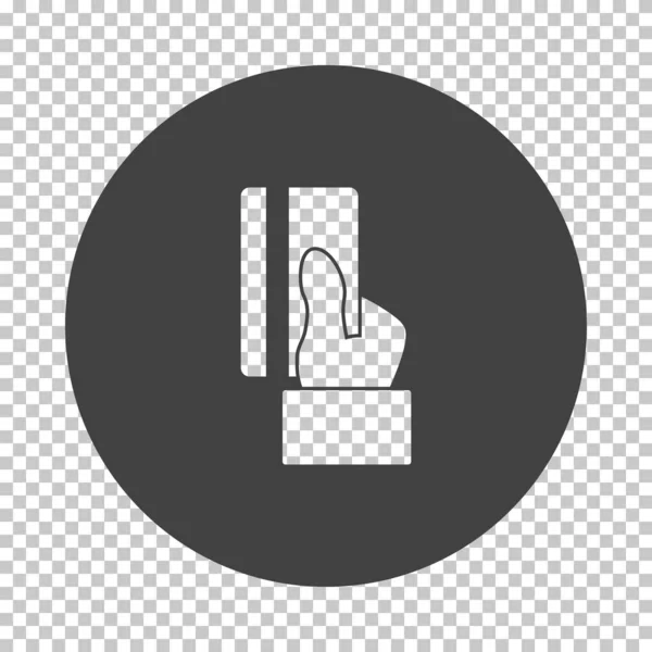Maintenez Main Crdit Card Icône Soustraire Conception Pochoir Sur Grille — Image vectorielle