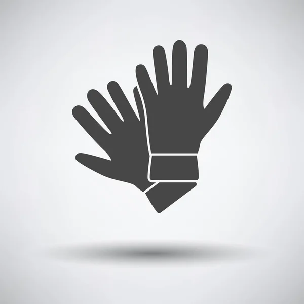 Guantes Criminales Icono Gris Oscuro Sobre Fondo Gris Con Sombra — Vector de stock