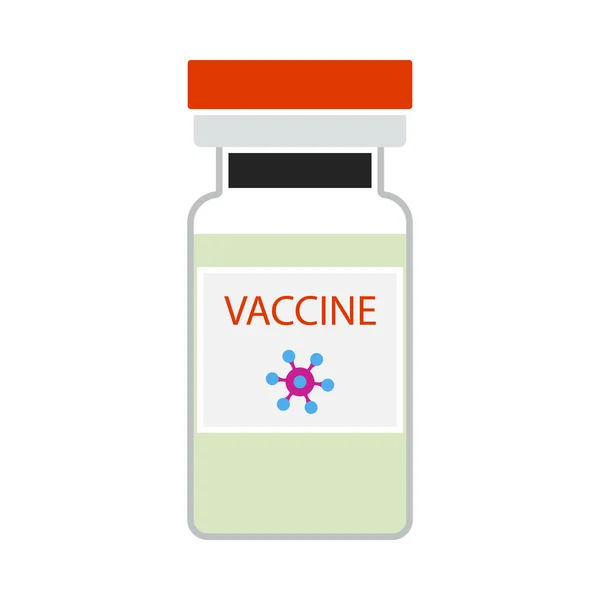 Covid Vaccine Icon Diseño Color Plano Ilustración Vectorial — Vector de stock
