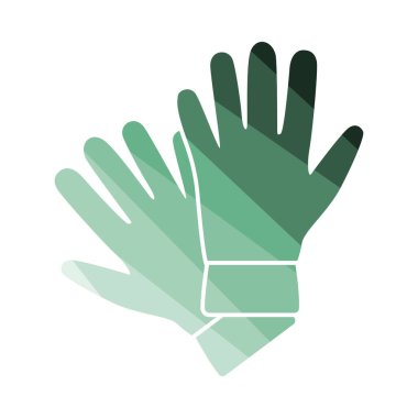 Suç Eldiveni Simgesi. Düz Renkli Merdiven Tasarımı. Vektör İllüstrasyonu.