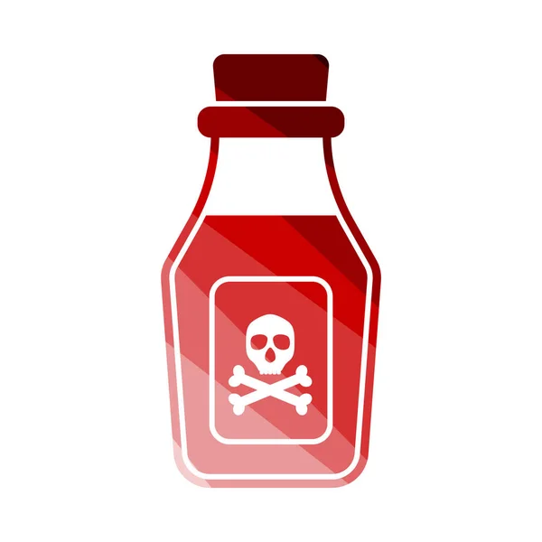 Εικονίδιο Μπουκαλιού Δηλητηρίου Επίπεδος Σχεδιασμός Σκάλας Χρώματος Εικονογράφηση Διανύσματος — Διανυσματικό Αρχείο
