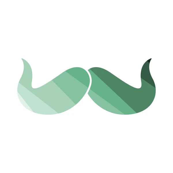 Εικόνα Poirot Mustache Επίπεδος Σχεδιασμός Σκάλας Χρώματος Εικονογράφηση Διανύσματος — Διανυσματικό Αρχείο