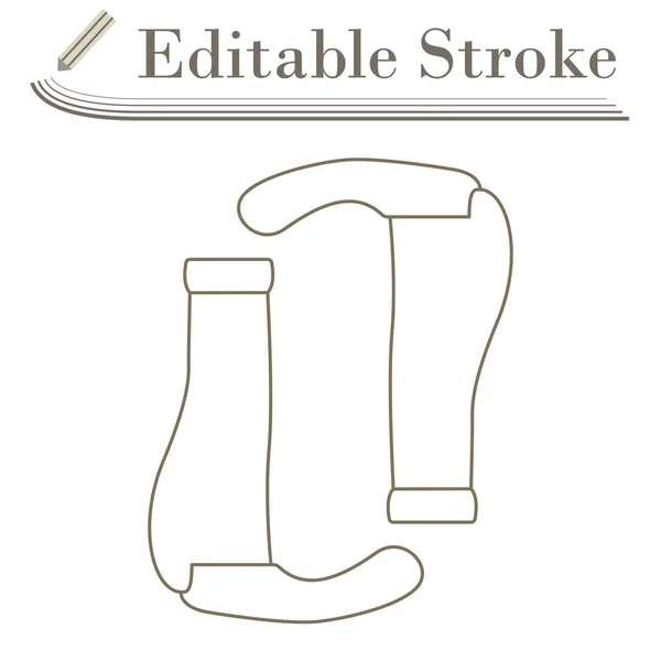 Bike Grips Icon Editable Stroke Simple Design Vector Illustration — Stock Vector