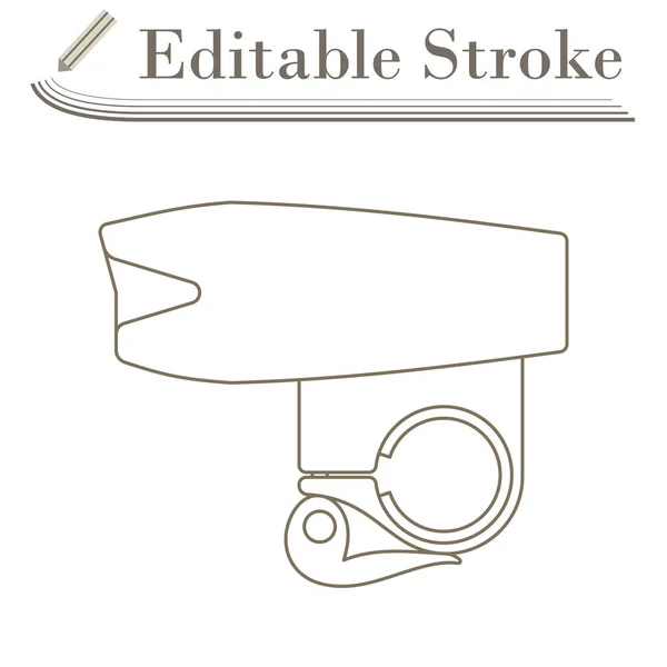 Cykel Ljus Utrustning Ikonen Redigerbar Stroke Enkel Design Vektor Illustration — Stock vektor