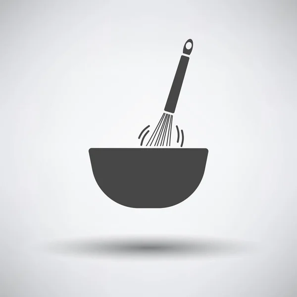 Corolla Mixing Bowl Icon Gris Foncé Sur Fond Gris Avec — Image vectorielle