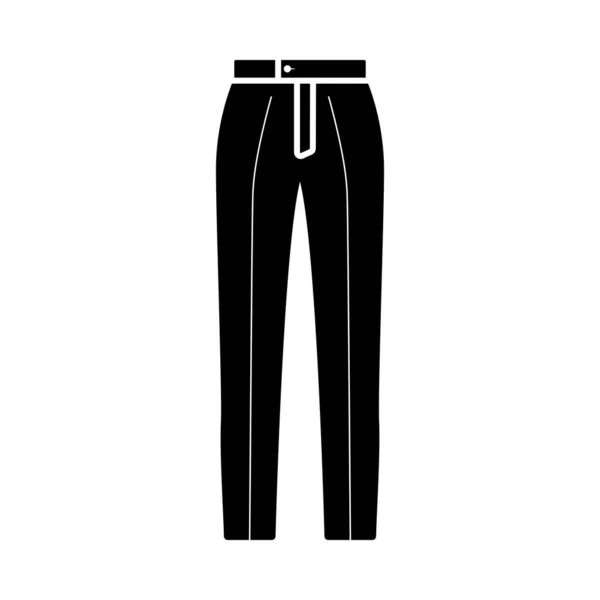 Pantolonu Simgesi Siyah Şablon Tasarımı Vektör Llüstrasyonu — Stok Vektör