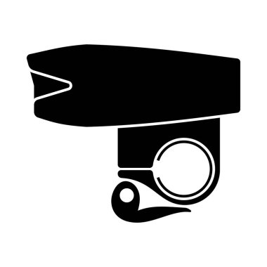 Motorsiklet Hafif Ekipman Simgesi. Siyah Şablon Tasarımı. Vektör İllüstrasyonu.