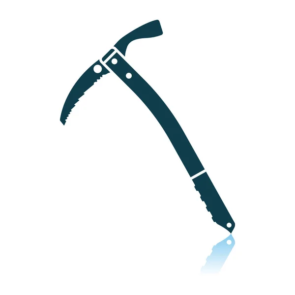 Ice Axe Icon Design Reflexão Sombras Ilustração Vetorial — Vetor de Stock