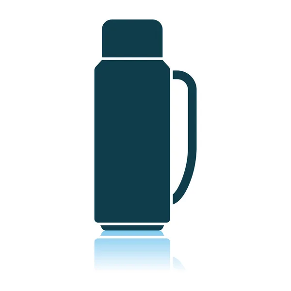 Alpinist Vacuum Flask Icon Design Reflexão Sombras Ilustração Vetorial —  Vetores de Stock