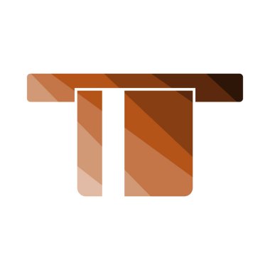 Kredi kartı ATM Simgesinden çıkıyor. Düz Renkli Merdiven Tasarımı. Vektör İllüstrasyonu.