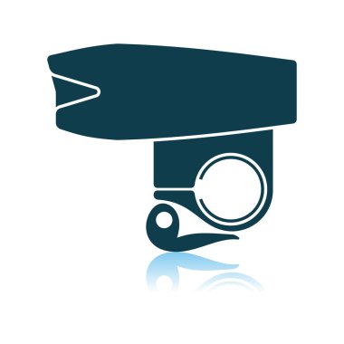 Motorsiklet Hafif Ekipman Simgesi. Gölge Yansıma Tasarımı. Vektör İllüstrasyonu.