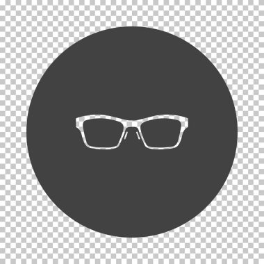 İş kadını gözlüğü ikonu. Şeffaflık Ağı 'nda Kalıp Tasarımı' nı çıkar. Vektör İllüstrasyonu.